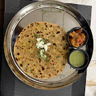Vegetarian meal from the Kesari Dhaba kitchen